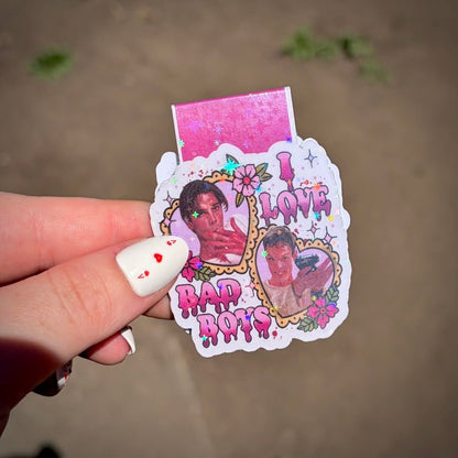 I Love Bad Boys Scream Inspired Magnetic Bookmark - Starry Skies Austin