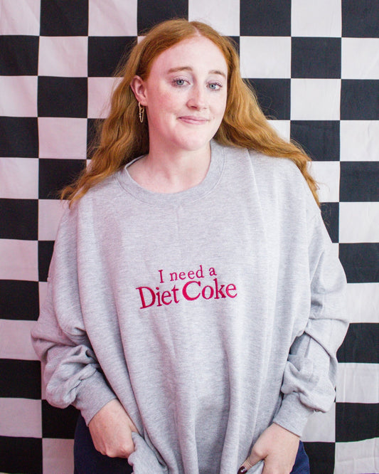"I Need a Diet Coke" - Embroidered Top - Starry Skies Austin