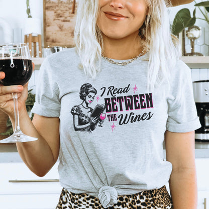 I Read Between The Wines Gildan Softstyle Shirt - Starry Skies Austin
