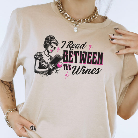 I Read Between The Wines Gildan Softstyle Shirt - Starry Skies Austin