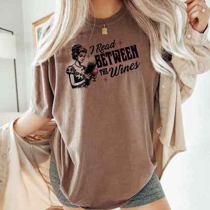 I Read Between The Wines Heavyweight Comfort Colors Shirt - Starry Skies Austin