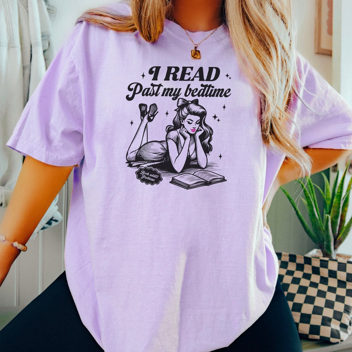 I Read Past My Bedtime Heavyweight Comfort Colors Shirt - Starry Skies Austin