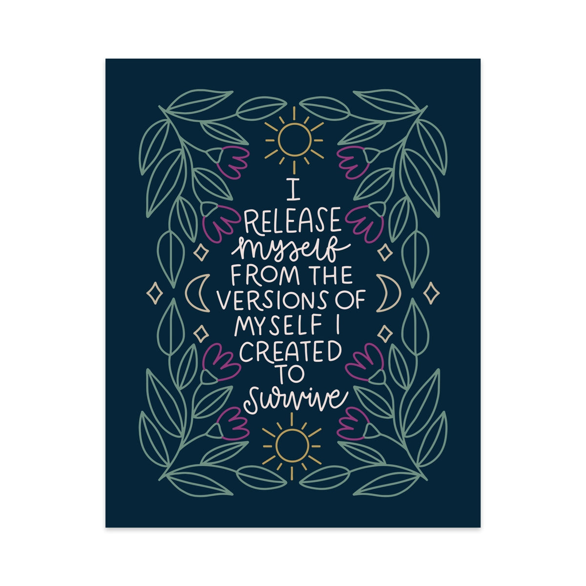 I Release Myself Unframed Art Print - Starry Skies Austin