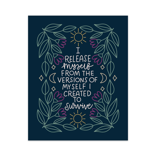 I Release Myself Unframed Art Print - Starry Skies Austin