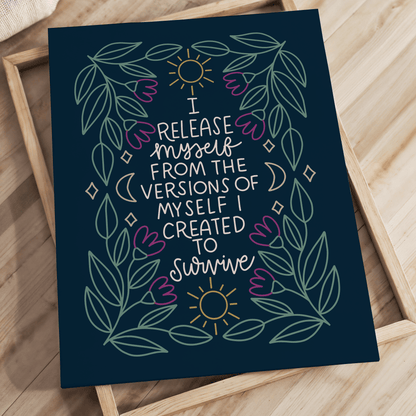 I Release Myself Unframed Art Print - Starry Skies Austin