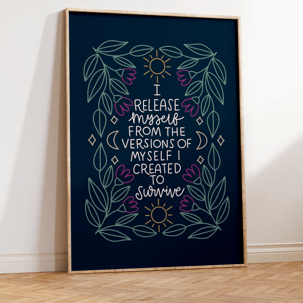 I Release Myself Unframed Art Print - Starry Skies Austin