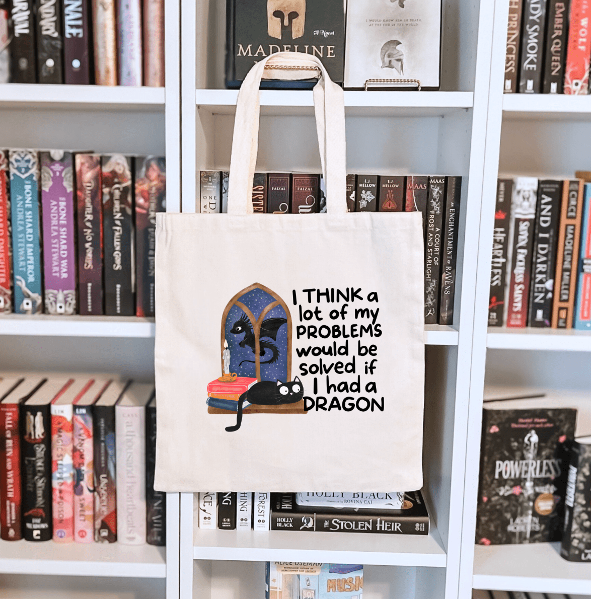 I Think a lot of Problems Would be Solved if I had a Dragon Sublimated Canvas Tote Bag - Starry Skies Austin