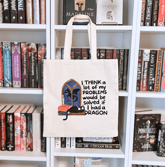 I Think a lot of Problems Would be Solved if I had a Dragon Sublimated Canvas Tote Bag - Starry Skies Austin