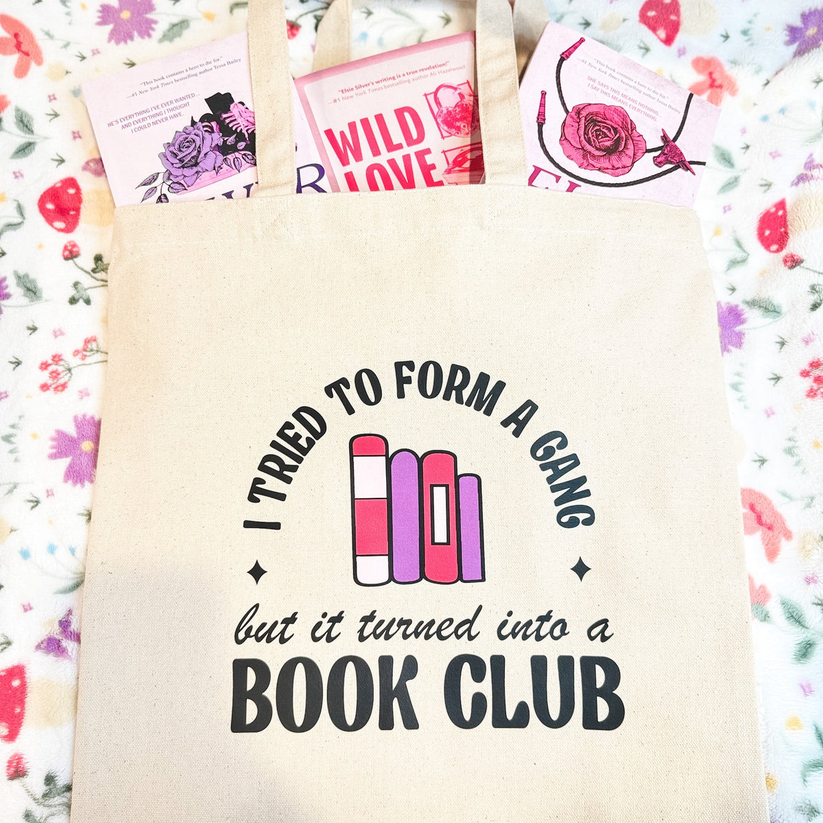 I Tried to Form A Gang But It Turned Into a Book Club Canvas Tote Bag - Starry Skies Austin