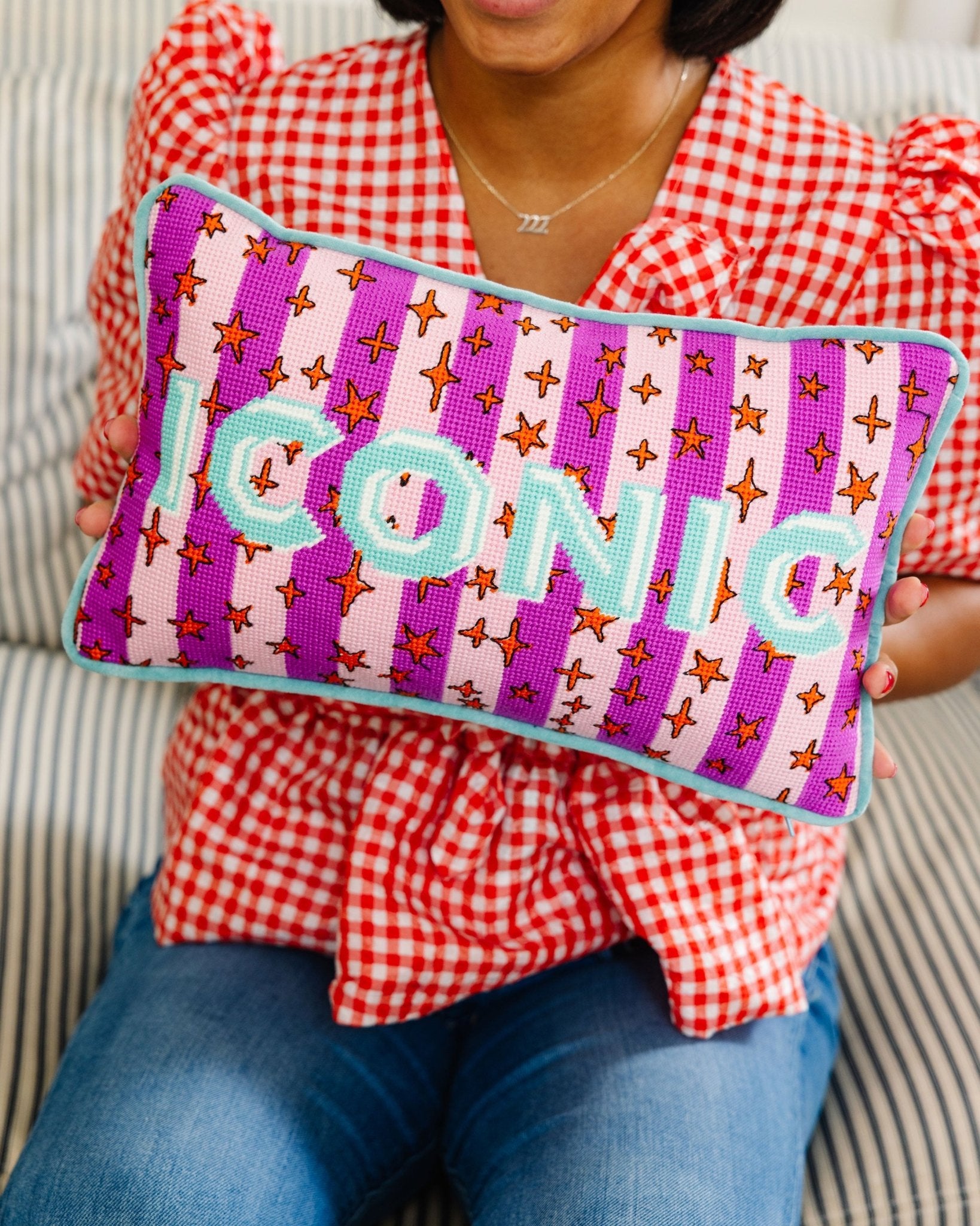 Iconic Needlepoint Pillow - Starry Skies Austin