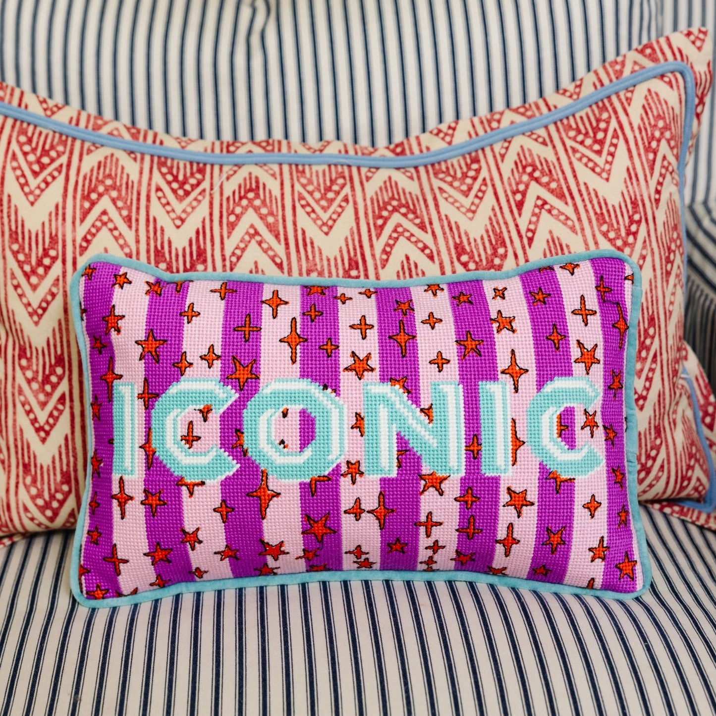 Iconic Needlepoint Pillow - Starry Skies Austin