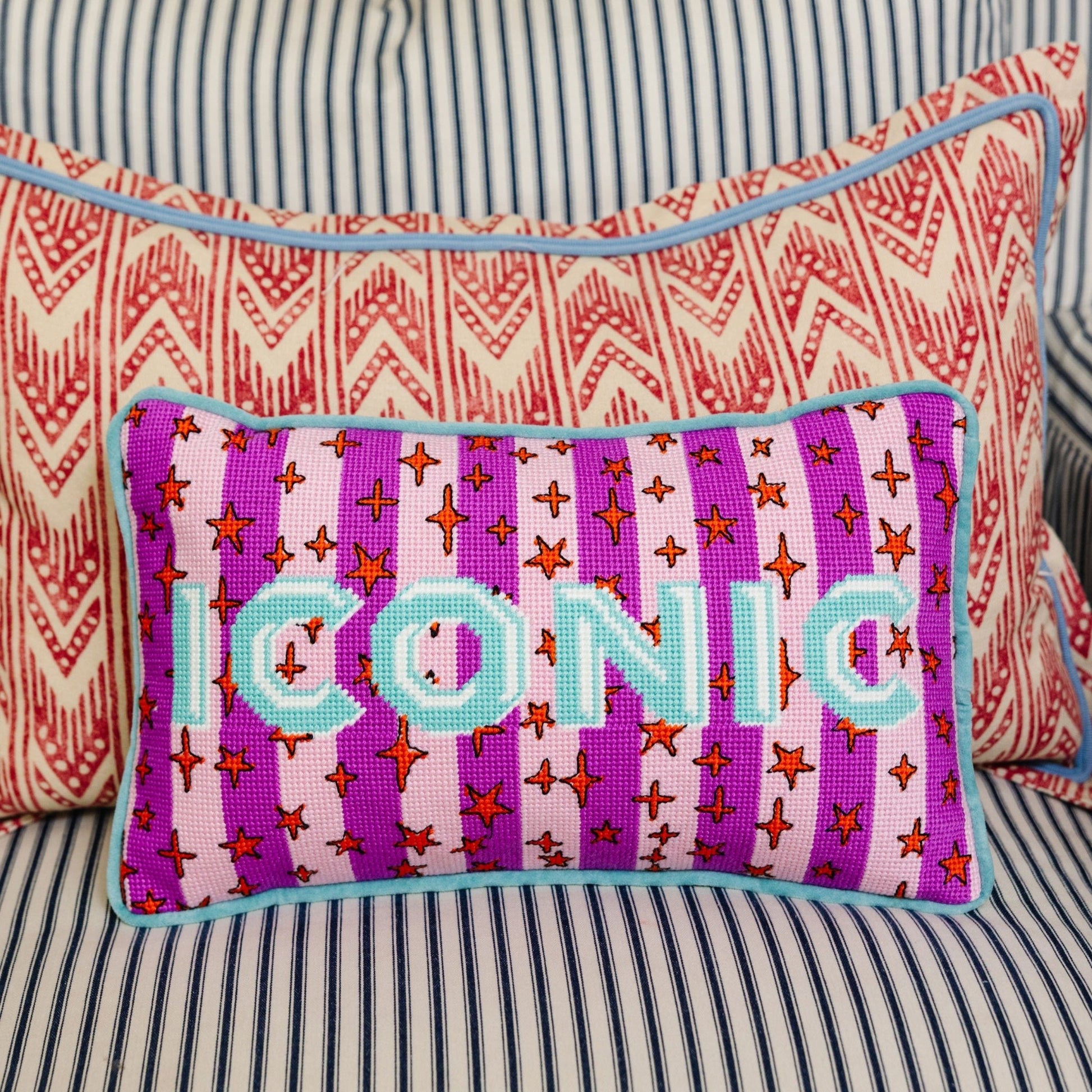 Iconic Needlepoint Pillow - Starry Skies Austin