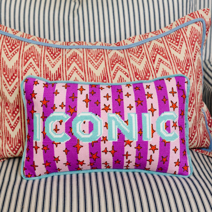 Iconic Needlepoint Pillow - Starry Skies Austin