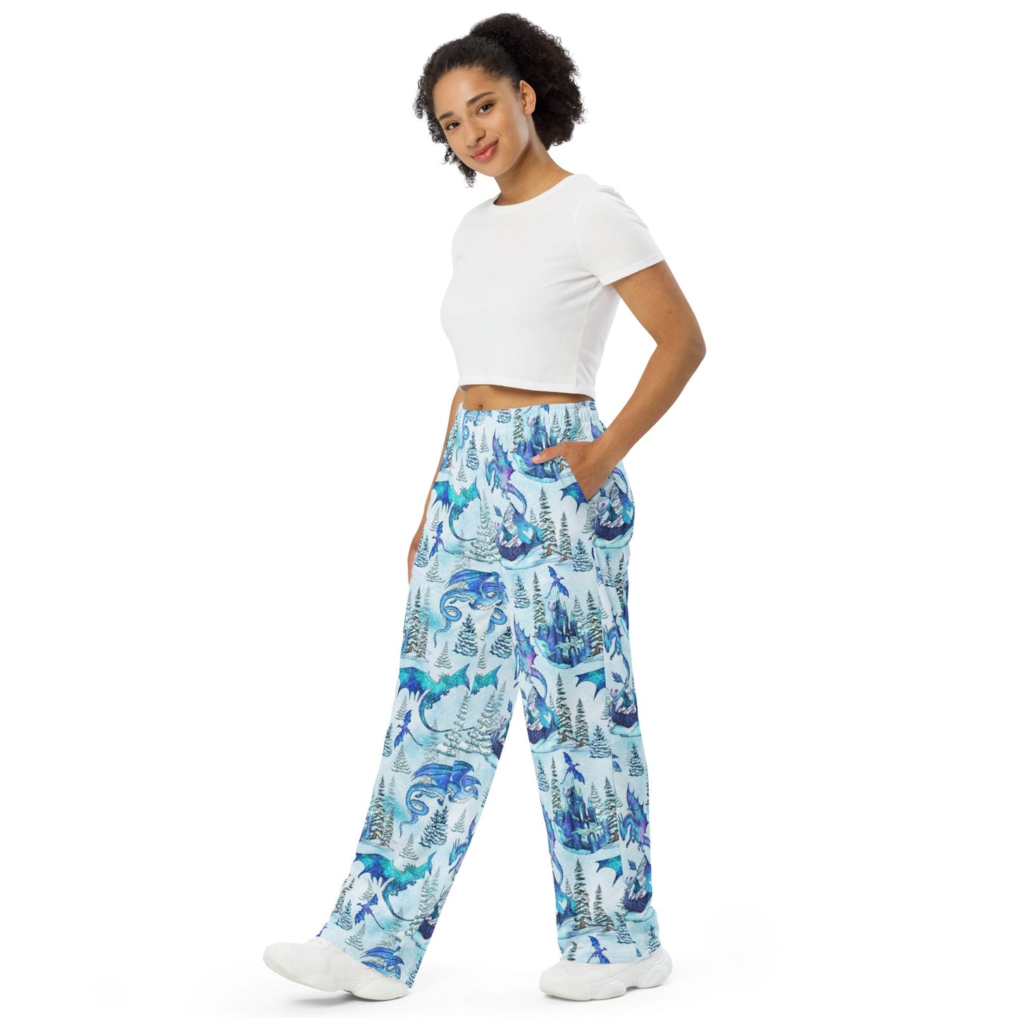 Icy Dragon wide - leg pants - Starry Skies Austin