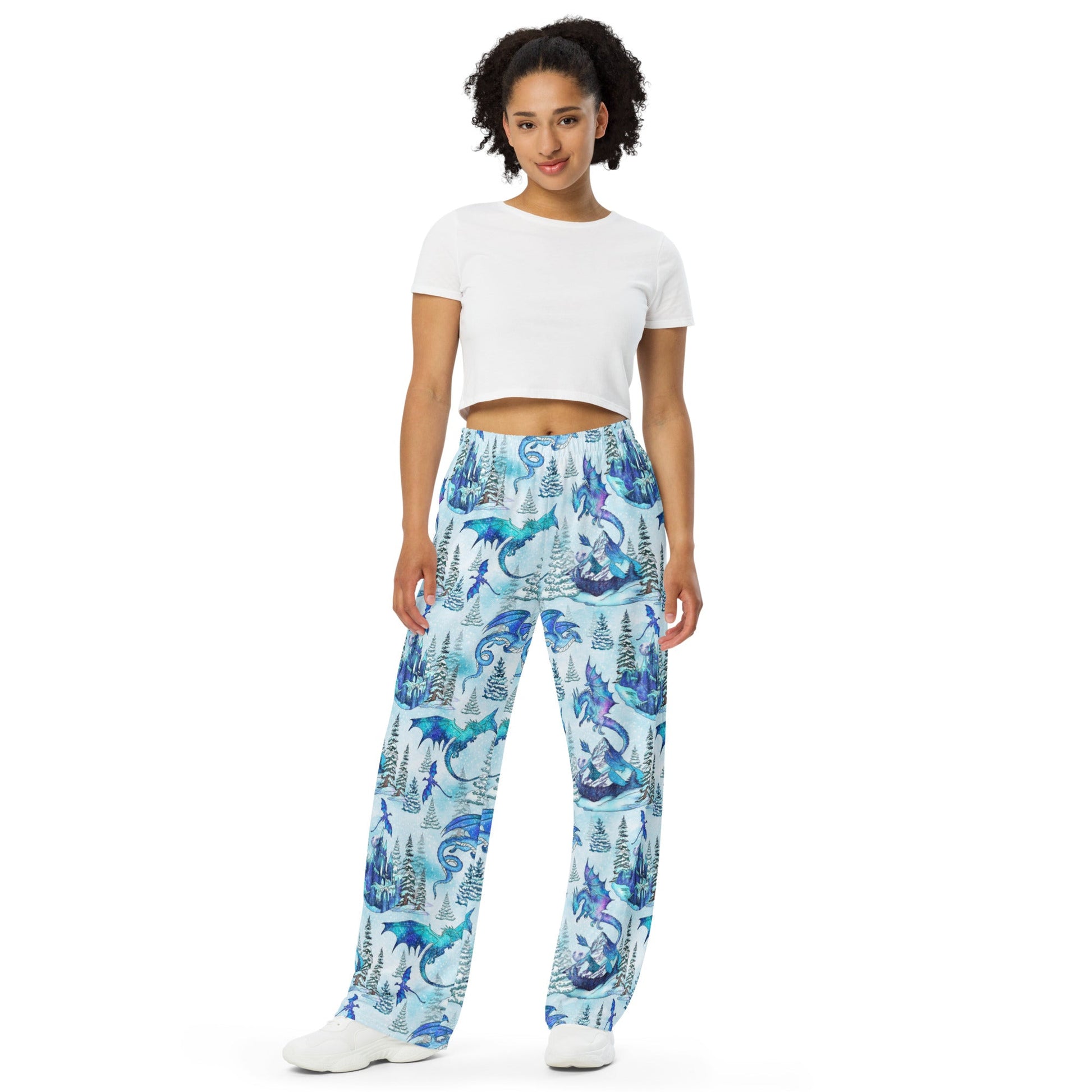 Icy Dragon wide - leg pants - Starry Skies Austin