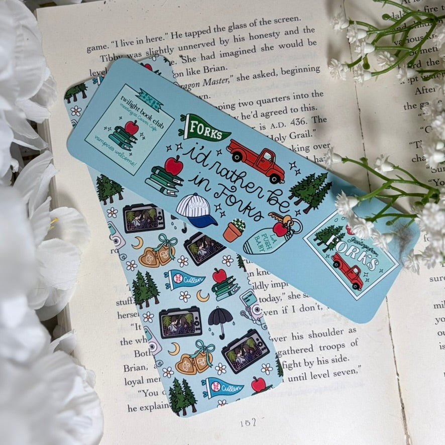 I'd Rather be in Forks Dual-Sided Cardstock Bookmark - Starry Skies Austin