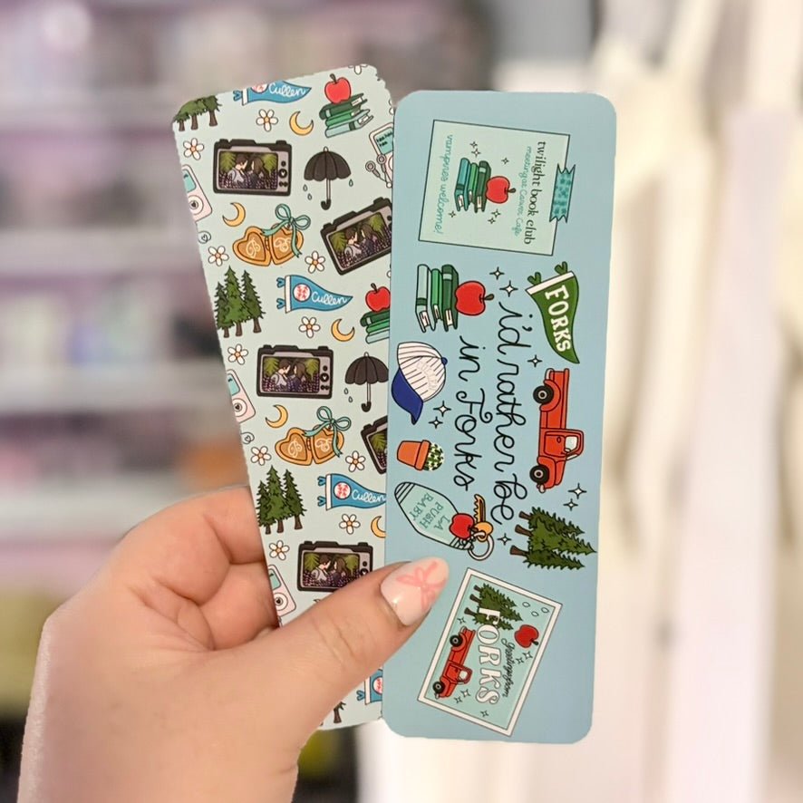 I'd Rather be in Forks Dual-Sided Cardstock Bookmark - Starry Skies Austin