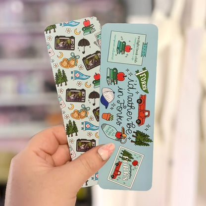 I'd Rather be in Forks Dual-Sided Cardstock Bookmark - Starry Skies Austin