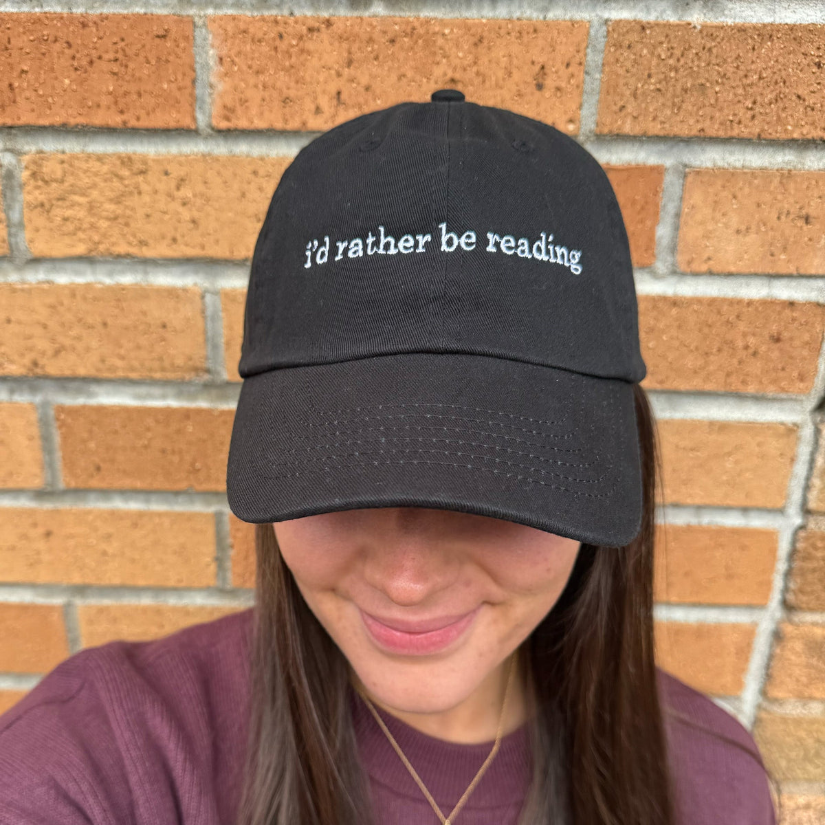 I'd Rather Be Reading Baseball Hat - Starry Skies Austin