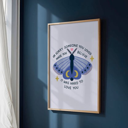 I'm Sorry Someone Made You Believe It Was Hard To Love You Unframed Art Print - Starry Skies Austin