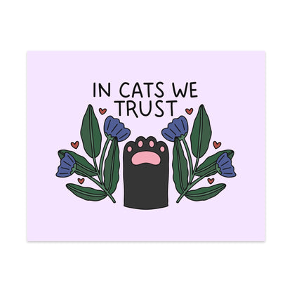 In Cats We Trust Unframed Art Print - Starry Skies Austin