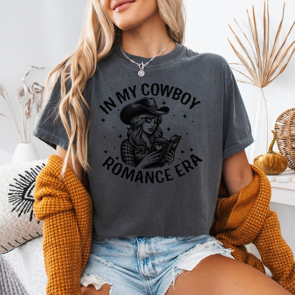 In My Cowboy Romance Era Comfort Colors Shirt - Starry Skies Austin