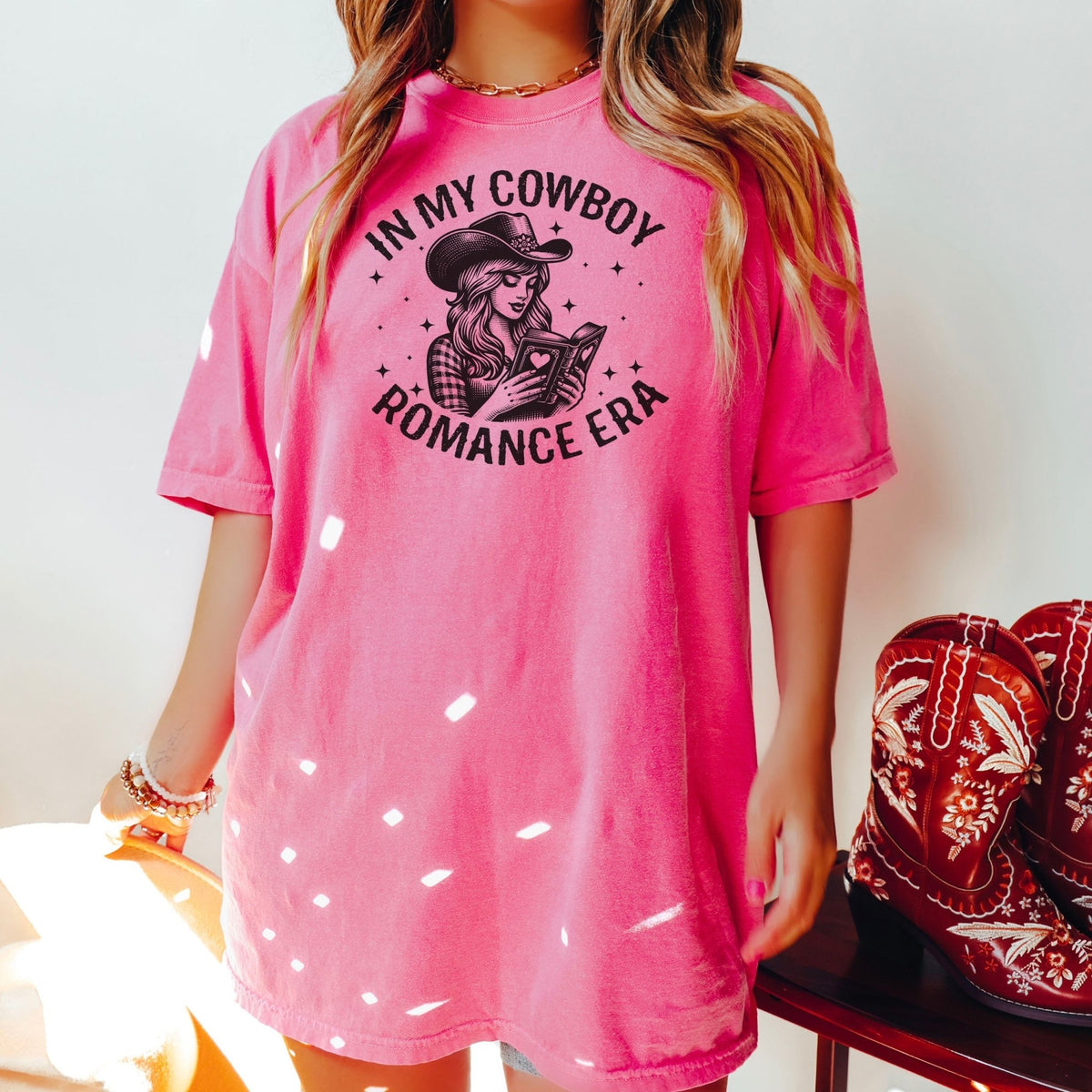In My Cowboy Romance Era Comfort Colors Shirt - Starry Skies Austin