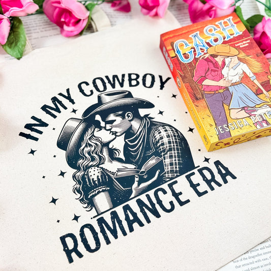 In My Cowboy Romance Era (Couple) Canvas Tote Bag - Starry Skies Austin