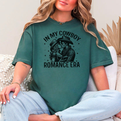 In My Cowboy Romance Era (Couple) Heavyweight Comfort Colors Shirt - Starry Skies Austin