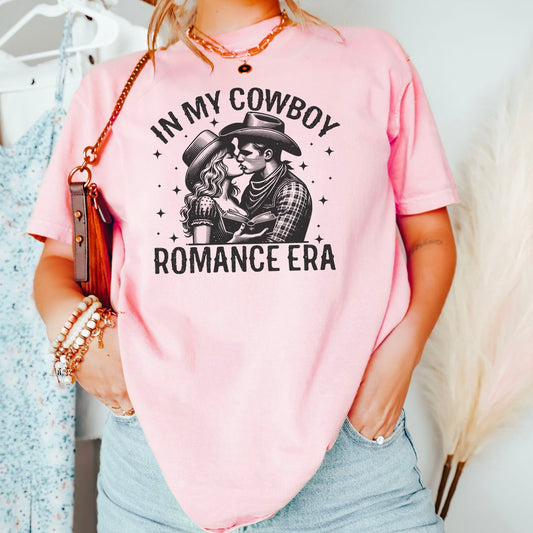 In My Cowboy Romance Era (Couple) Heavyweight Comfort Colors Shirt - Starry Skies Austin
