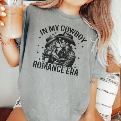 In My Cowboy Romance Era (Couple) Heavyweight Comfort Colors Shirt - Starry Skies Austin