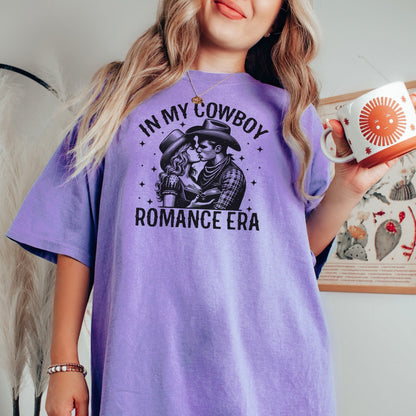 In My Cowboy Romance Era (Couple) Heavyweight Comfort Colors Shirt - Starry Skies Austin