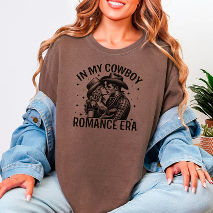 In My Cowboy Romance Era (Couple) Heavyweight Comfort Colors Shirt - Starry Skies Austin