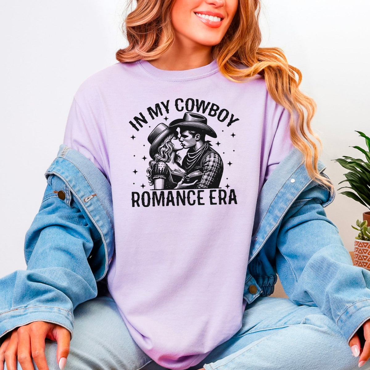 In My Cowboy Romance Era (Couple) Heavyweight Comfort Colors Shirt - Starry Skies Austin