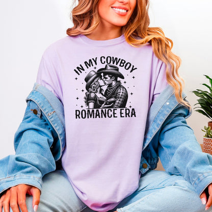 In My Cowboy Romance Era (Couple) Heavyweight Comfort Colors Shirt - Starry Skies Austin
