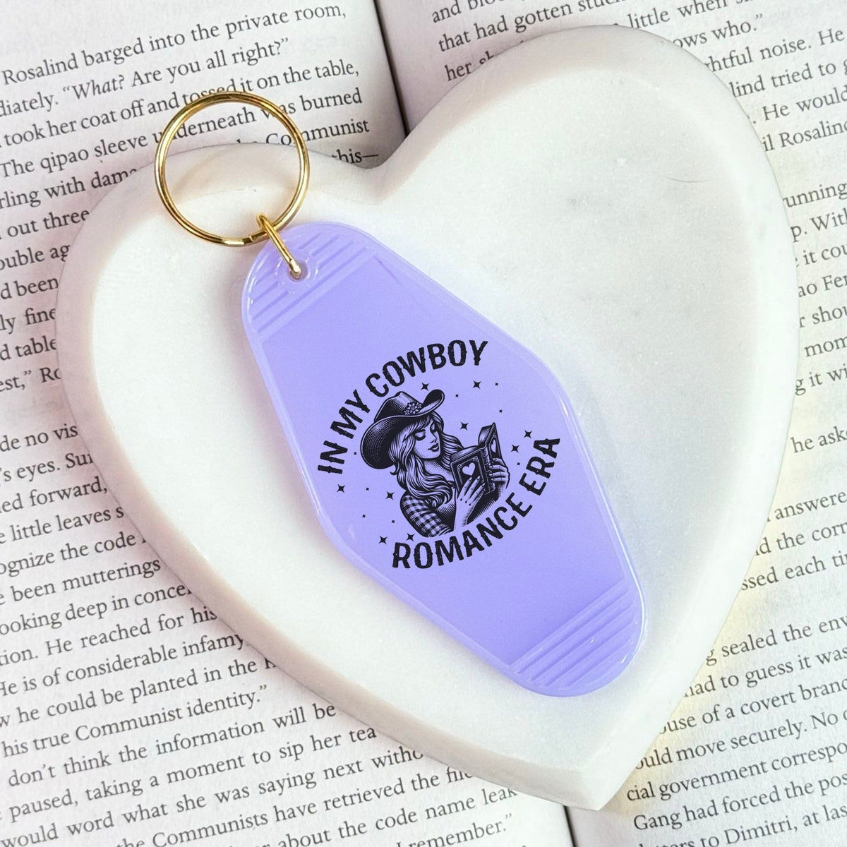 In My Cowboy Romance Era Motel Keychain - Starry Skies Austin