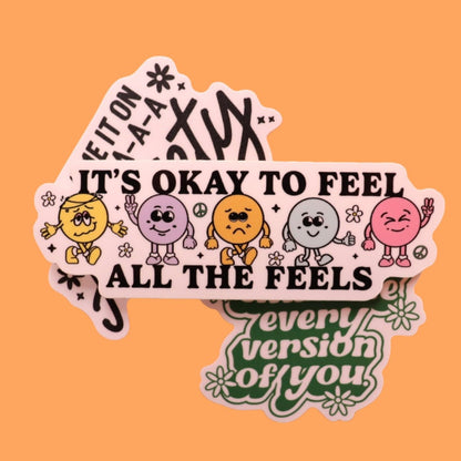 "It's Okay To Feel" Sticker - Starry Skies Austin