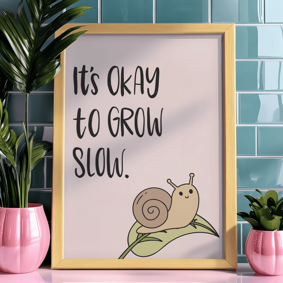It's Okay to Grow Slow Unframed Art Print - Starry Skies Austin