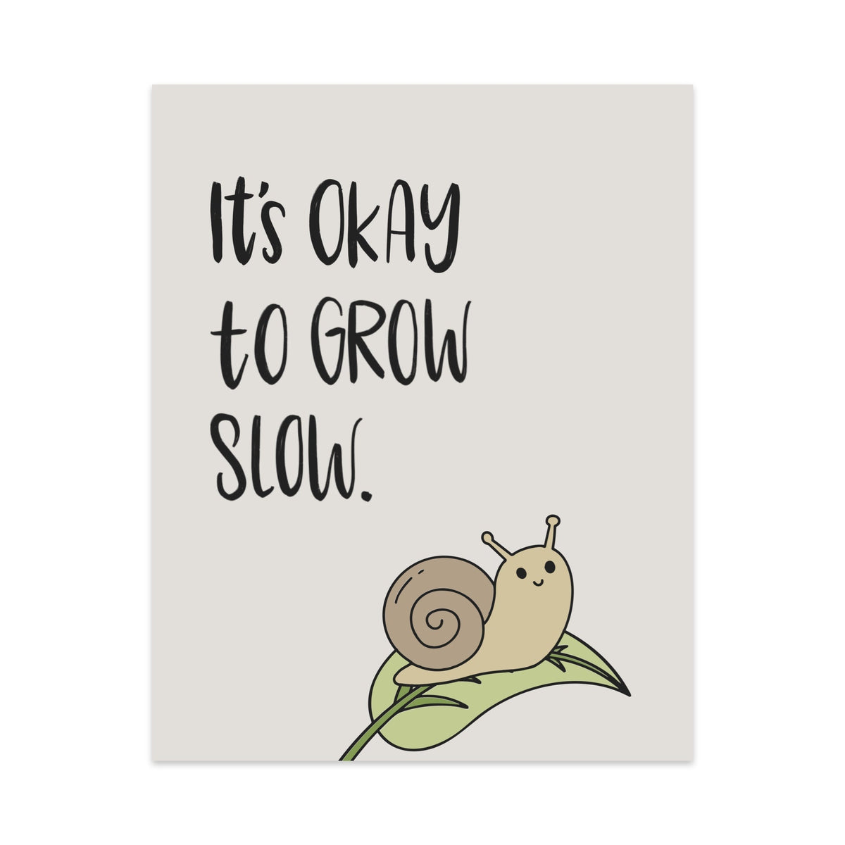 It's Okay to Grow Slow Unframed Art Print - Starry Skies Austin