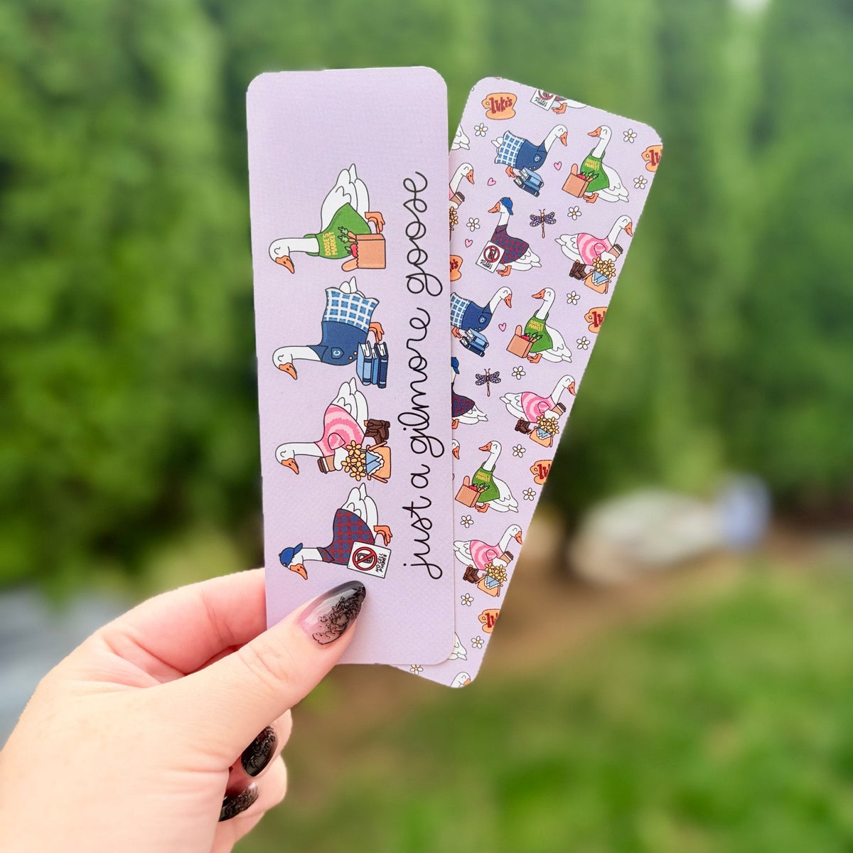 Just a Gilmore Goose Dual-Sided Matte Cardstock Bookmark - Starry Skies Austin