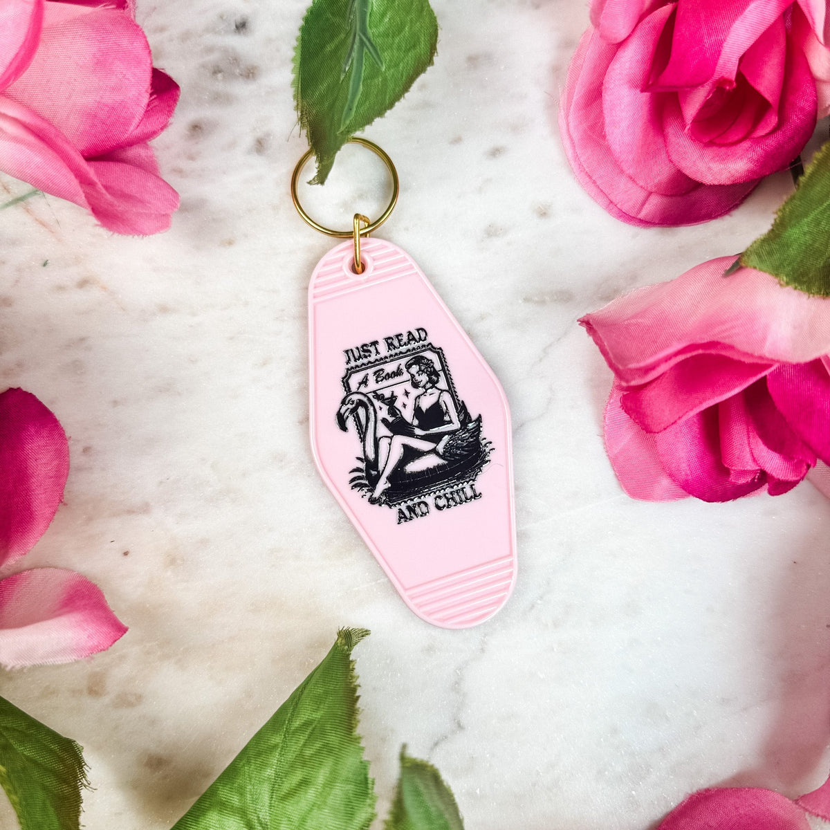 Just Read and Chill Motel Keychain - Starry Skies Austin