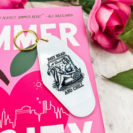 Just Read and Chill Motel Keychain - Starry Skies Austin
