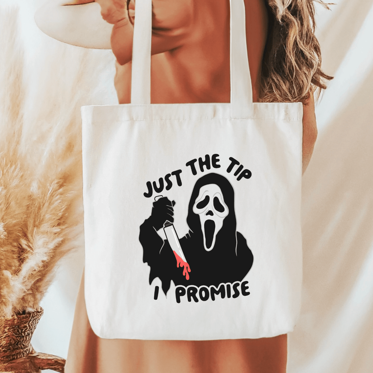 Just the Tip Sublimated Canvas Tote Bag - Starry Skies Austin