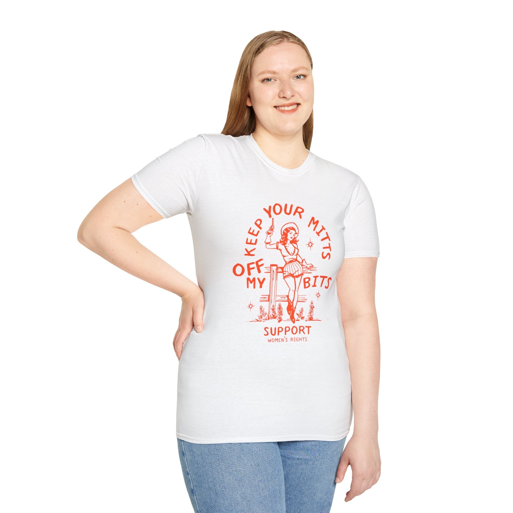 Keep Your Mitts Off My Bits Feminist Softstyle Tee - Starry Skies Austin