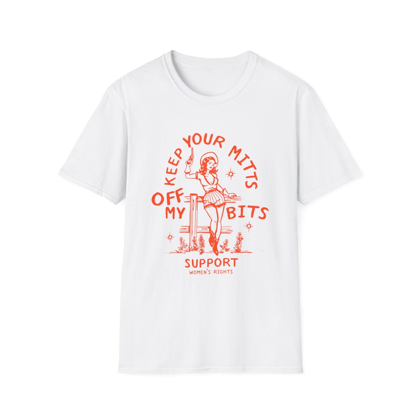Keep Your Mitts Off My Bits Feminist Softstyle Tee - Starry Skies Austin