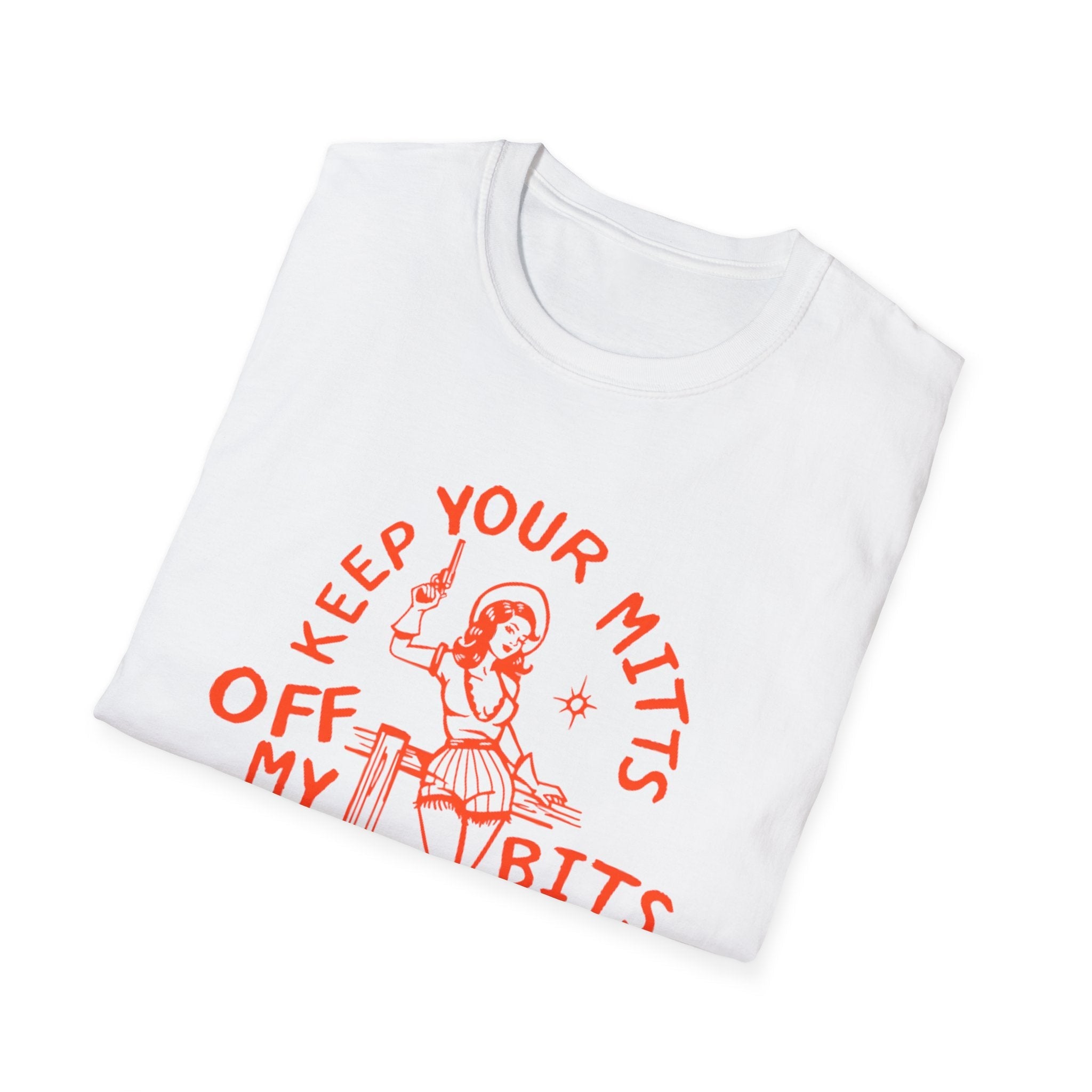 Keep Your Mitts Off My Bits Feminist Softstyle Tee - Starry Skies Austin