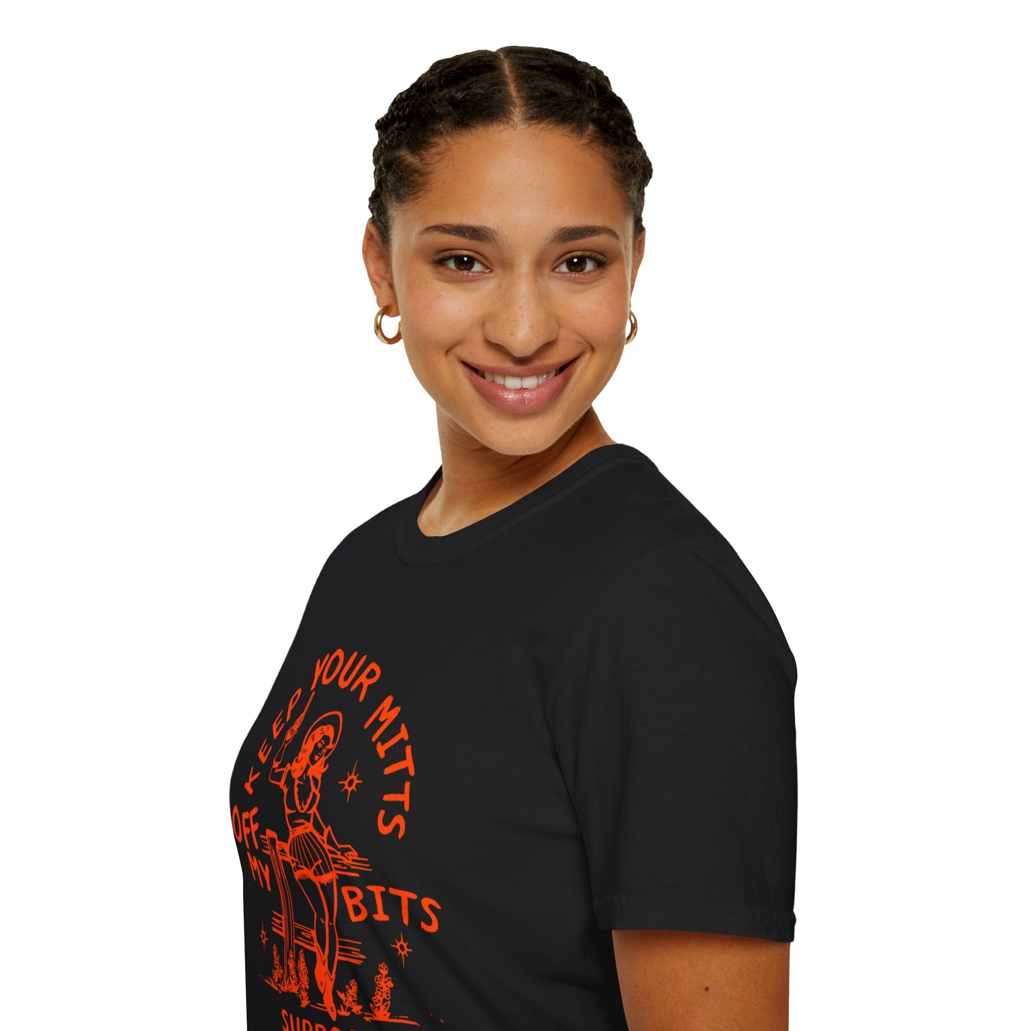 Keep Your Mitts Off My Bits Feminist Softstyle Tee - Starry Skies Austin