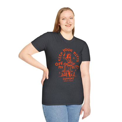 Keep Your Mitts Off My Bits Feminist Softstyle Tee - Starry Skies Austin