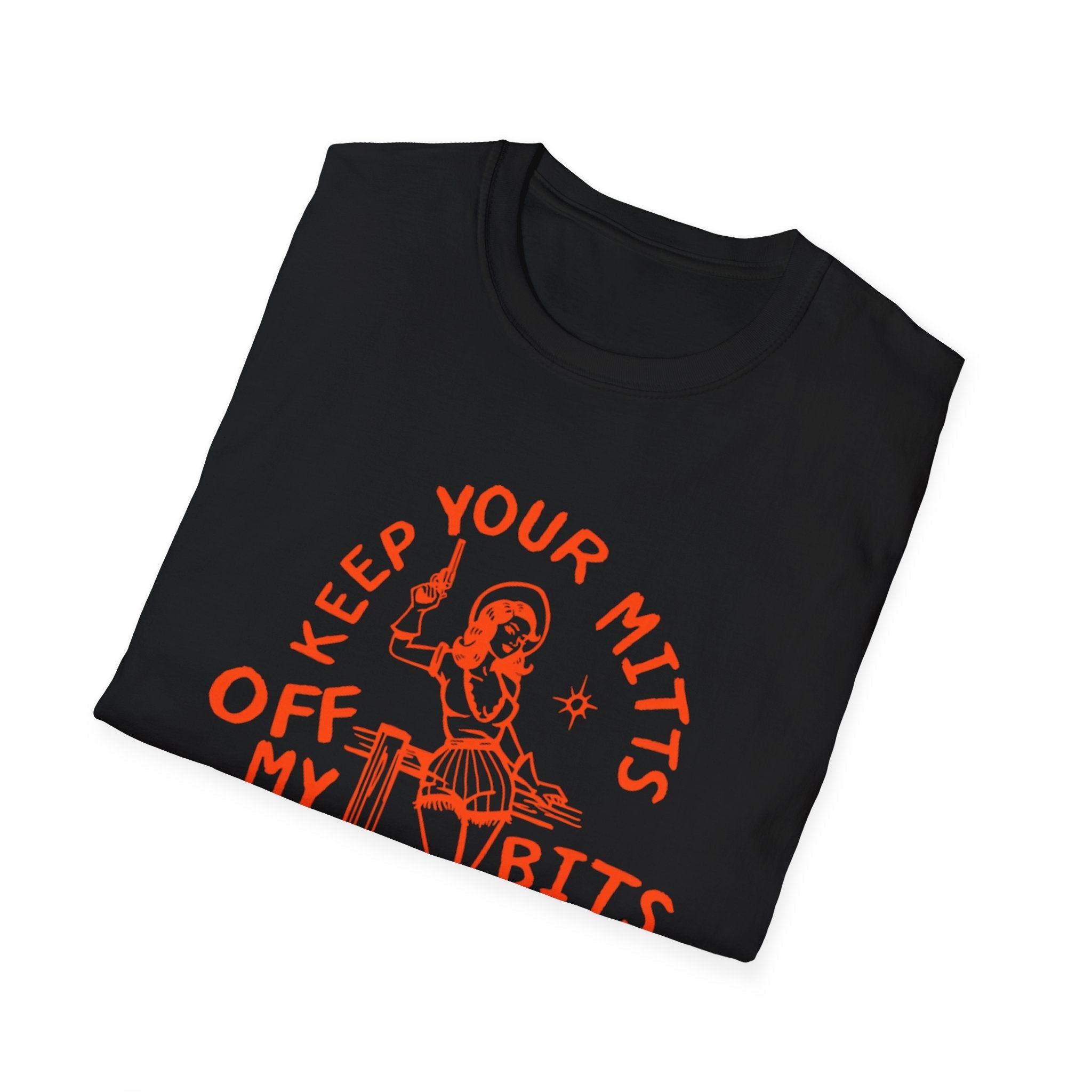 Keep Your Mitts Off My Bits Feminist Softstyle Tee - Starry Skies Austin