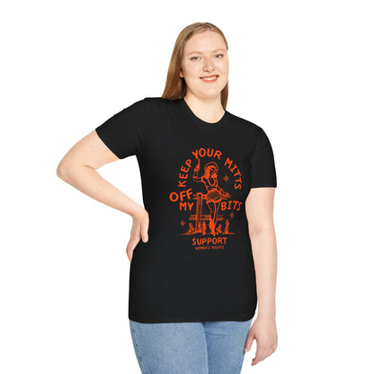 Keep Your Mitts Off My Bits Feminist Softstyle Tee - Starry Skies Austin